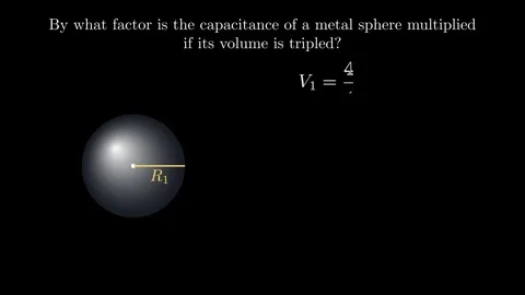 Calculating the Capacitance of a Metal Sphere Stock Footage 337813060