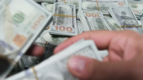 Calculating dollars 動画素材 210539960