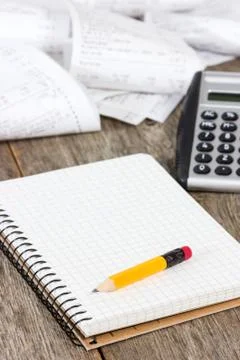 Calculating expenses Stock Photos