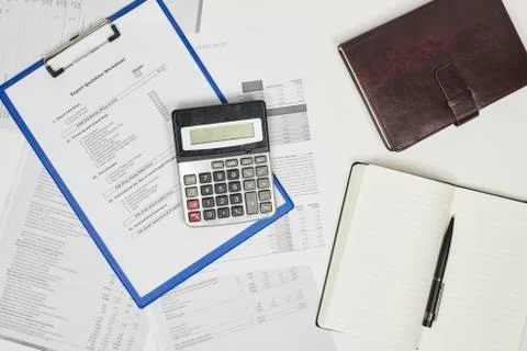 Calculating export import tariffs Stock Photos