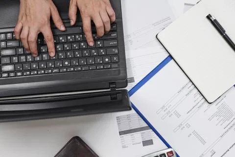 Calculating export import tariffs Stock Photos