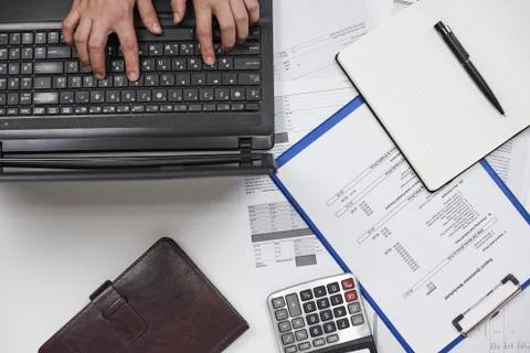 Calculating export import tariffs Stock Photos