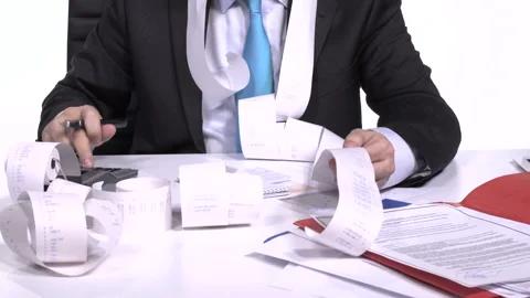 Calculating finance Stock Footage 210160749