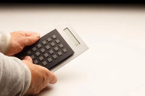 Calculating machine to do mathematical operations Stock Photos