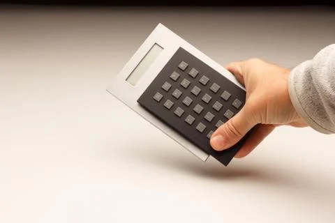 Calculating machine to do mathematical operations Stock Photos
