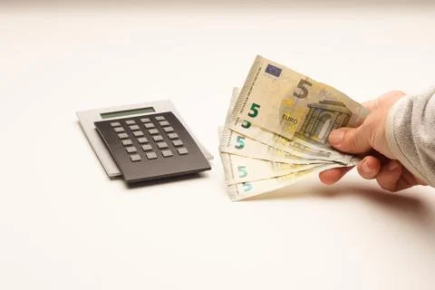 Calculating machine to do mathematical operations Stock Photos