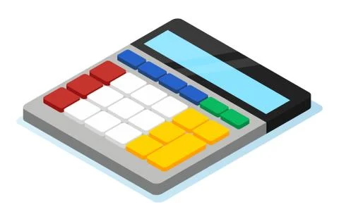 Calculating Machine for Finance Control Vector Stock Illustration