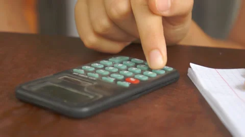 Calculating numbers Video stock 27391092
