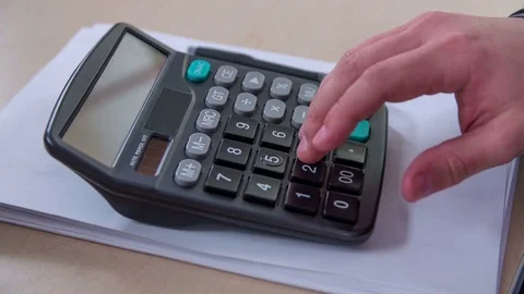 Calculating something and then showing anger Stock Footage