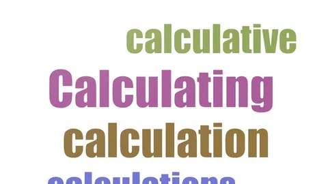 Calculating Tagcloud Animated On White Background 動画素材 107217096