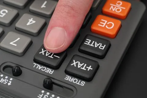 Calculating tax Stock Photos