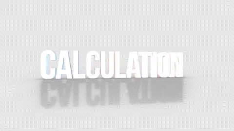 Calculation 3D Text spinning on an orange background. 360 Degree rotation 動画素材 276482379