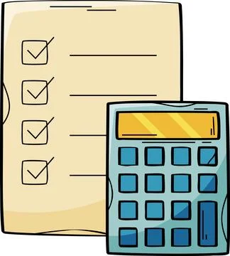 Calculation and Data-Driven Business Report Illustration Stock Illustration