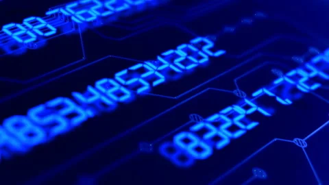 Calculation and transmission of information. Processing of data streams. Stock Footage 89154144