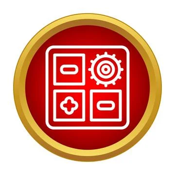 Calculation app icon showing basic math operations Stock Illustration