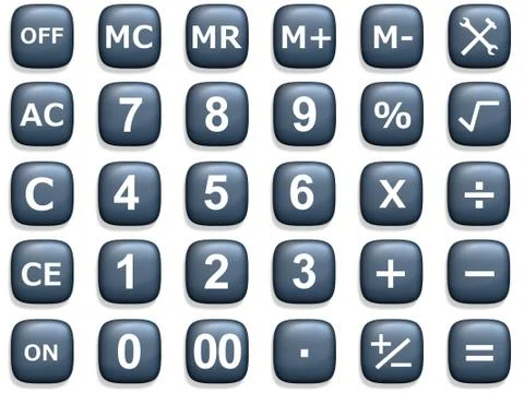 Calculation Buttons Stock Illustration