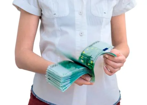 Calculation of cash Foto stock