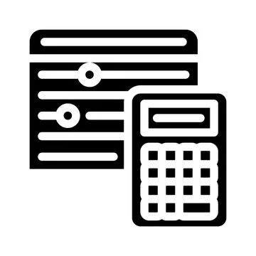 Calculation of cost and terms glyph icon vector illustration Stock Illustration