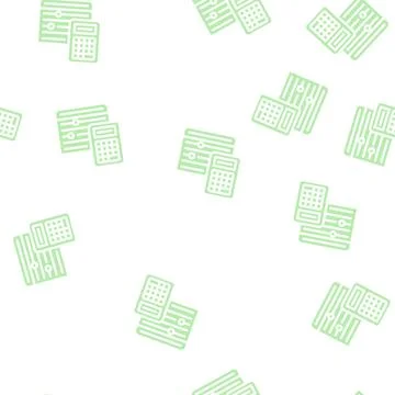 Calculation of cost and terms glyph vector seamless pattern Stock Illustration