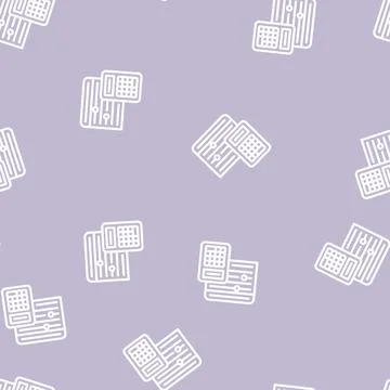 Calculation of cost and terms line vector seamless pattern Stock Illustration