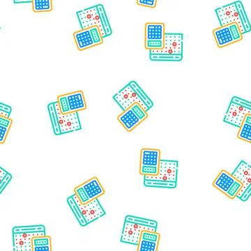 Calculation of cost and terms vector seamless pattern Stock Illustration