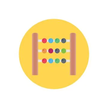Calculation flat color icon Stock Illustration
