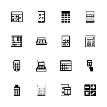 Calculation - Flat Vector Icons Stock Illustration