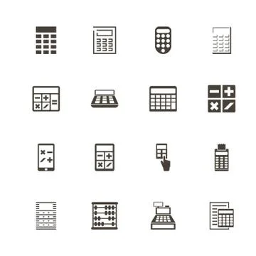 Calculation - Flat Vector Icons Stock Illustration