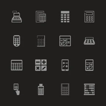 Calculation - Flat Vector Icons Illustrazione stock