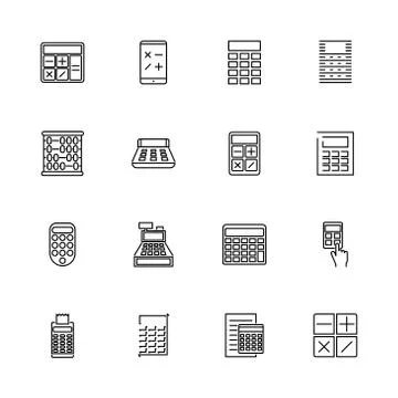 Calculation - Flat Vector Icons Stock Illustration