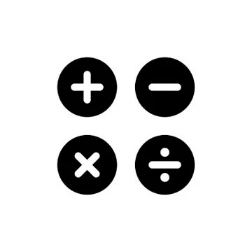 Calculation icon in flat style. Calculator symbol Stock Illustration