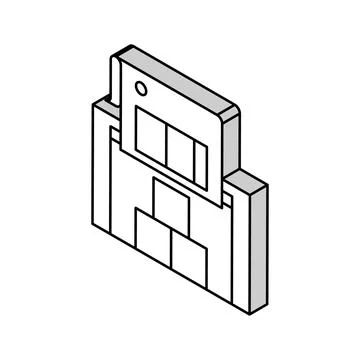 Calculation of optimal stock isometric icon vector illustration Illustrazione stock