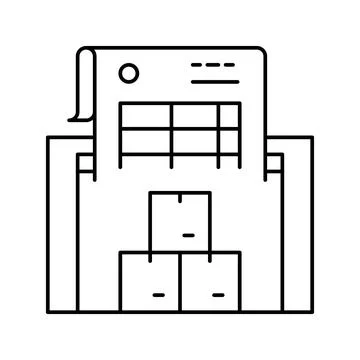 Calculation of optimal stock line icon vector illustration Illustrazione stock