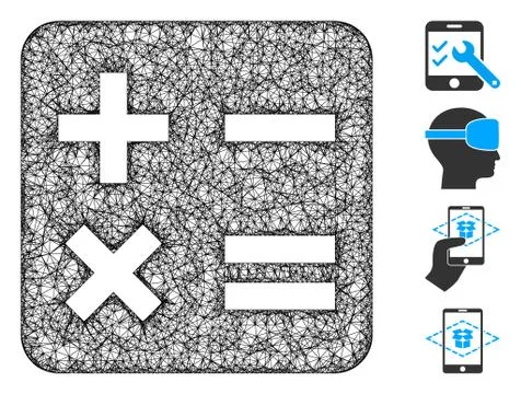 Calculation Web Vector Mesh Illustration Stock Illustration