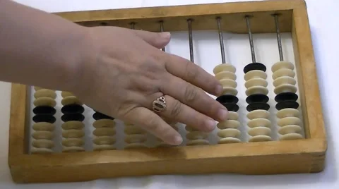  	Calculation on wooden abacus Stock Footage 56937874