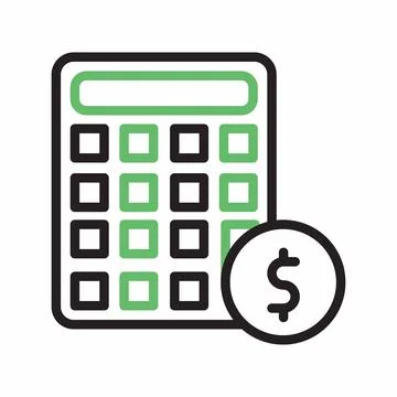 Calculations icon vector image. Stock Illustration