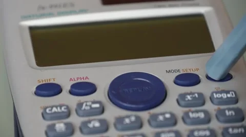 Calculations Using Calculator And Pencil Stock Footage 69021679