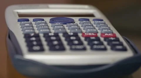 Calculations Using Calculator And Pencil Stock Footage 69021743