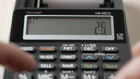 Calculations using the calculator Stock Footage 167288263