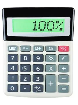 Calculator with 100 Foto stock