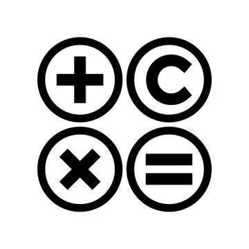 Calculator 3 Icon Stock Illustration