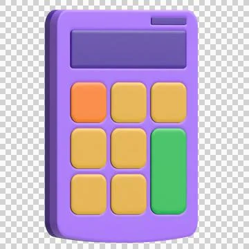 Calculator 3D Icon Stock Illustration