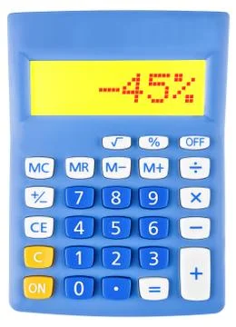 Calculator with -45 Foto stock