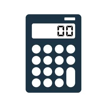 Calculator, accounting icon. Simple editable vector graphics. Stock Photos