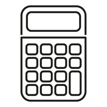 Calculator adding numbers for math and finance calculating Stock Illustration