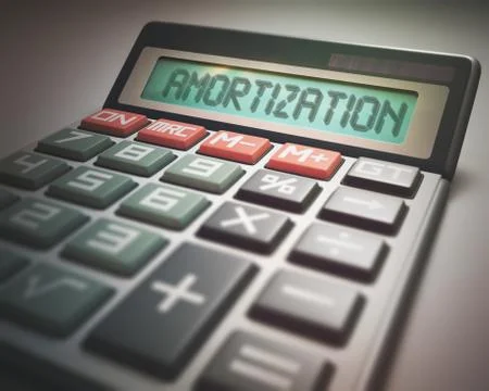 Calculator Amortization Stock Illustration