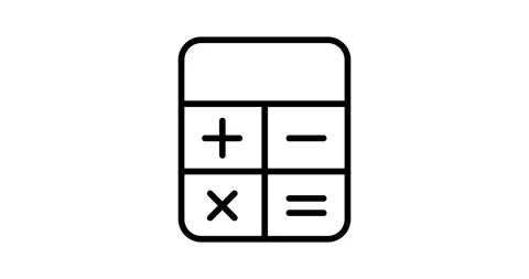 Calculator animated outline icon Stock Footage 250448500