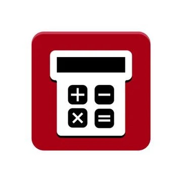 Calculator app button Illustrazione stock