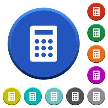 Calculator beveled buttons Stock Illustration