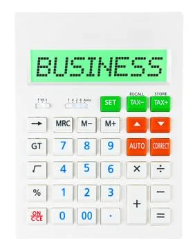 Calculator with BUSINESS Stockillustratie